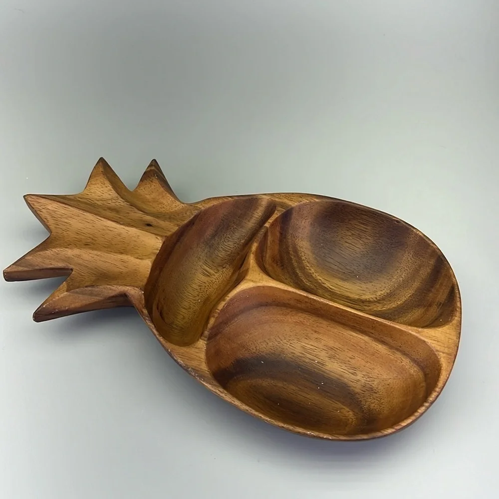 Monkey Pod Wood Pineapple Dish